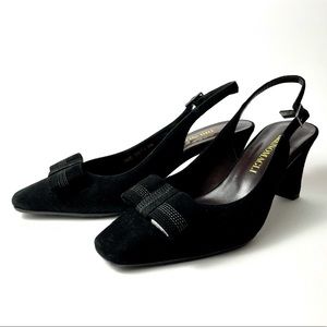 Bruno Magli Suede Bow Slingback Pumps